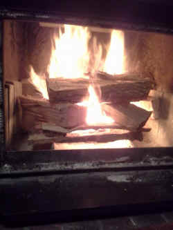 fire wood burning in your fireplace